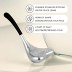 2-in-1 Stainless Steel Cooling Facial Ice Globes and Gua Sha Tool