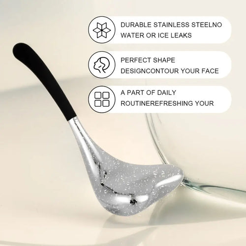 2-in-1 Stainless Steel Cooling Facial Ice Globes and Gua Sha Tool