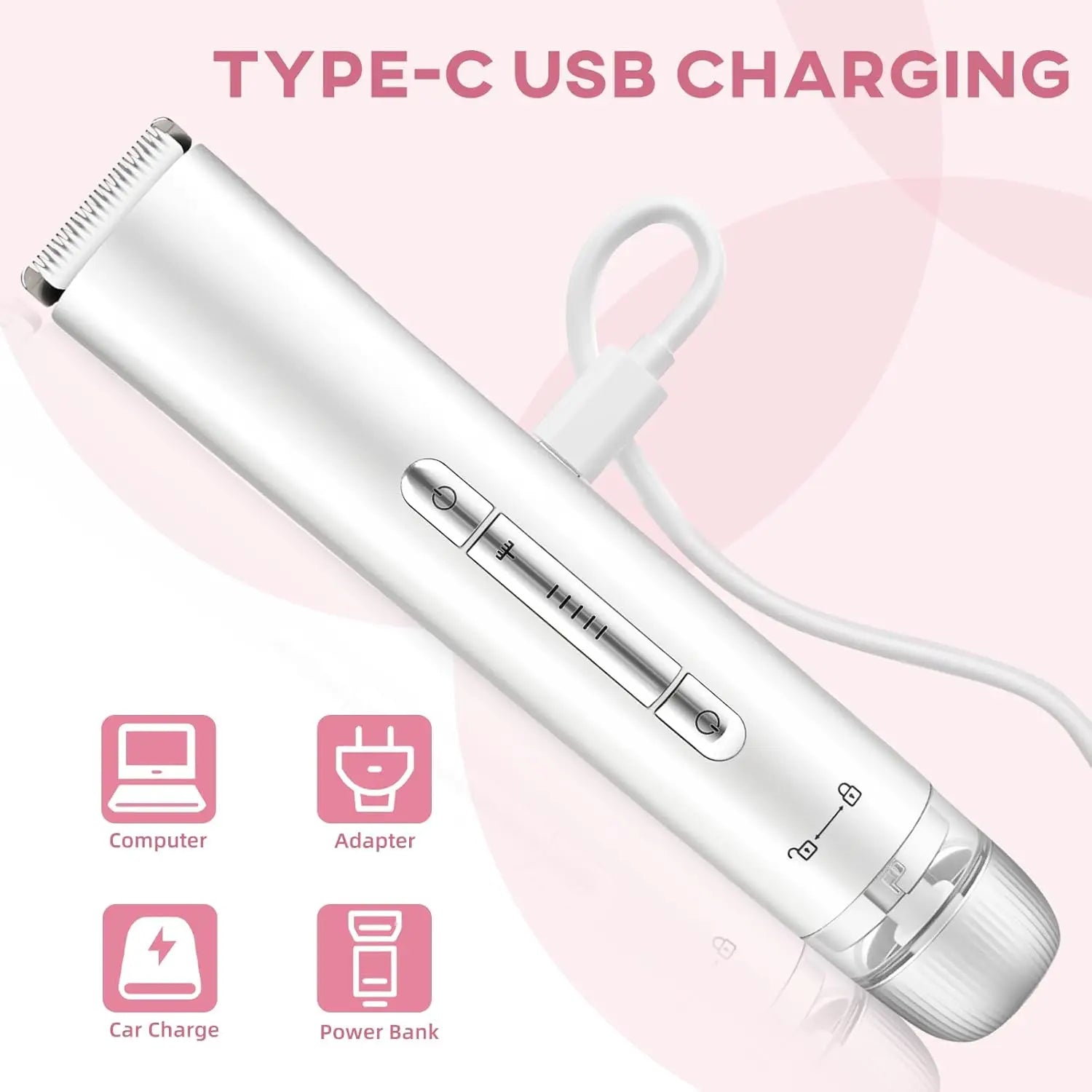 Waterproof 2-in-1 Electric Bikini Trimmer and Body Shaver - 6