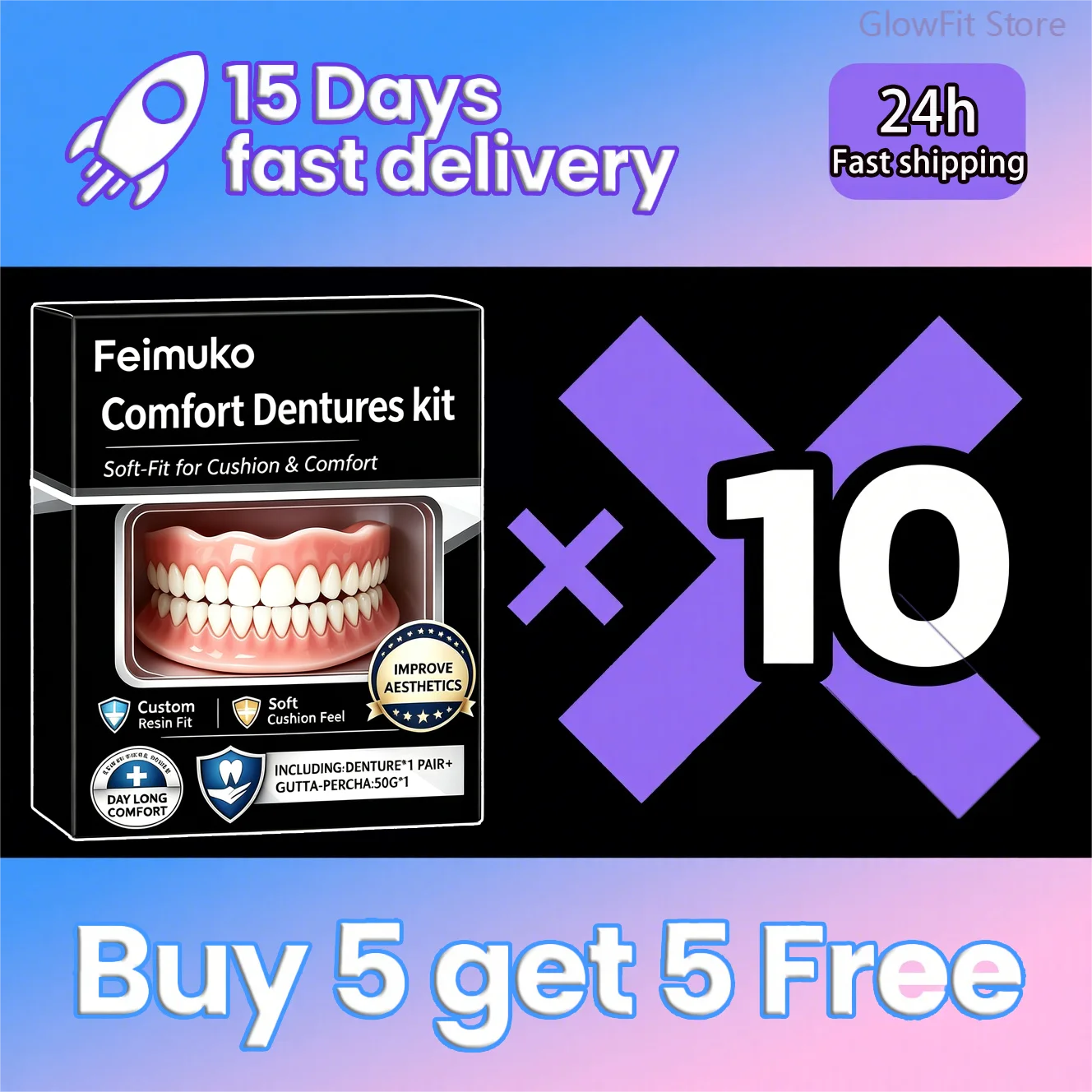 DIY Custom Temporary Denture Kit for Smile Restoration