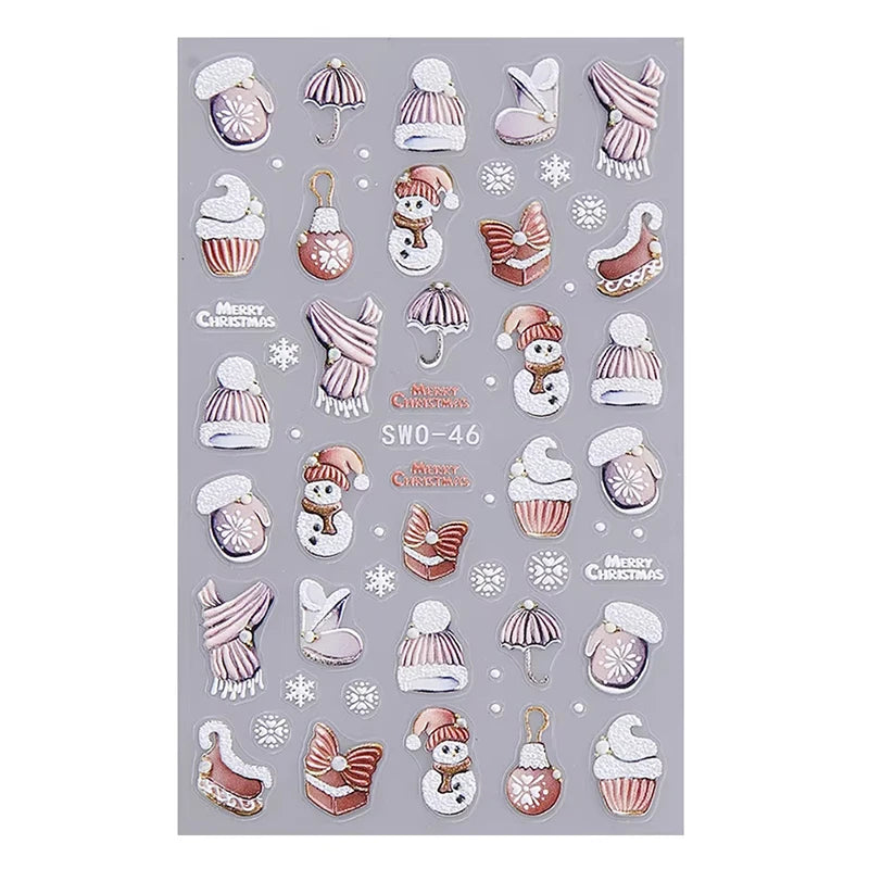 Christmas Cartoon Nail Art Stickers