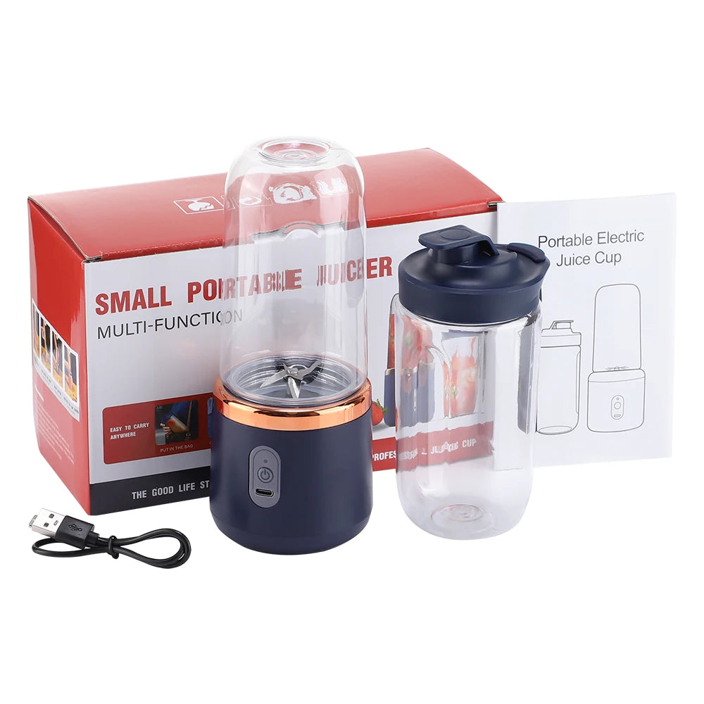 Portable Wireless Electric Fruit Blender and Juicer Cup