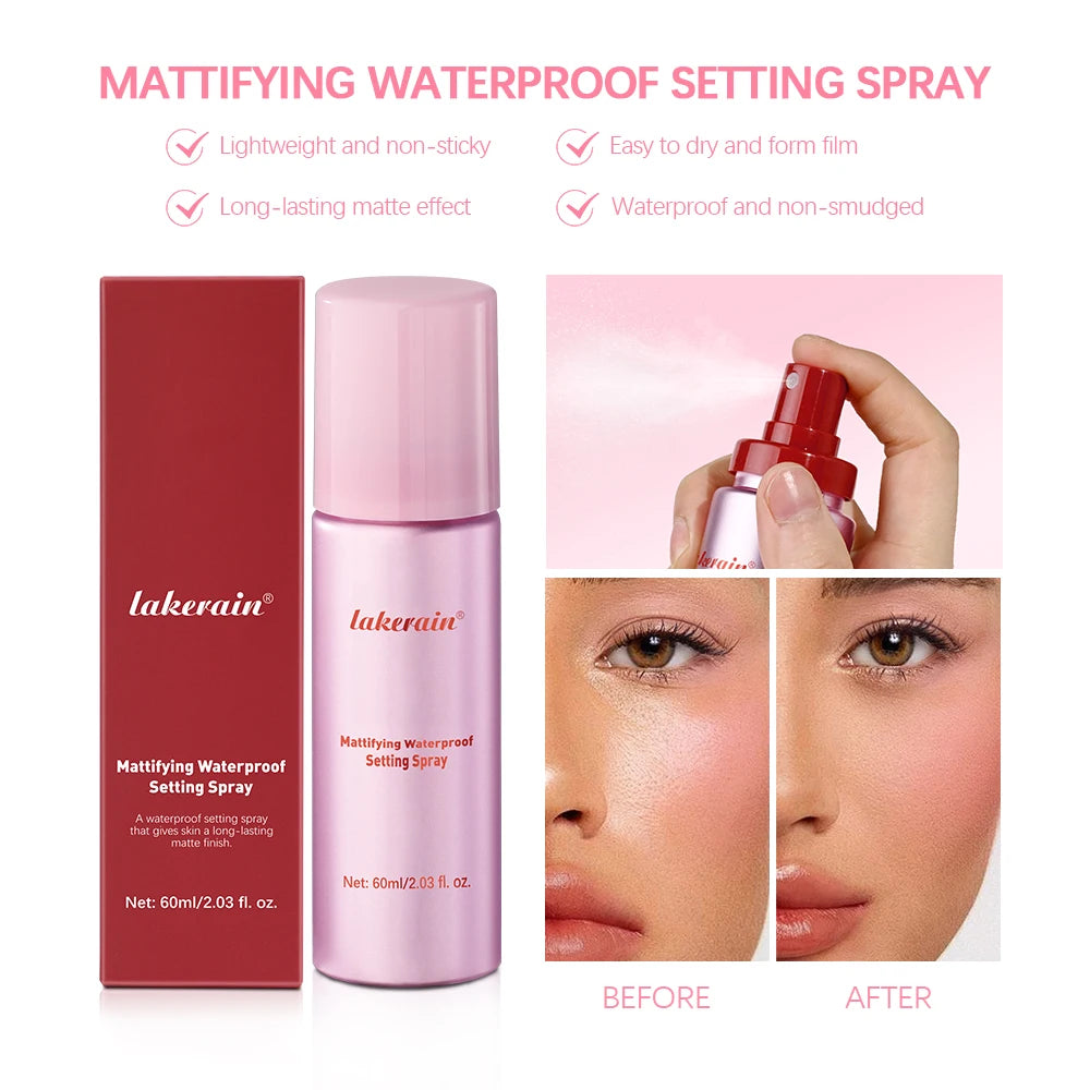Long-Lasting Waterproof Matte Makeup Setting Spray