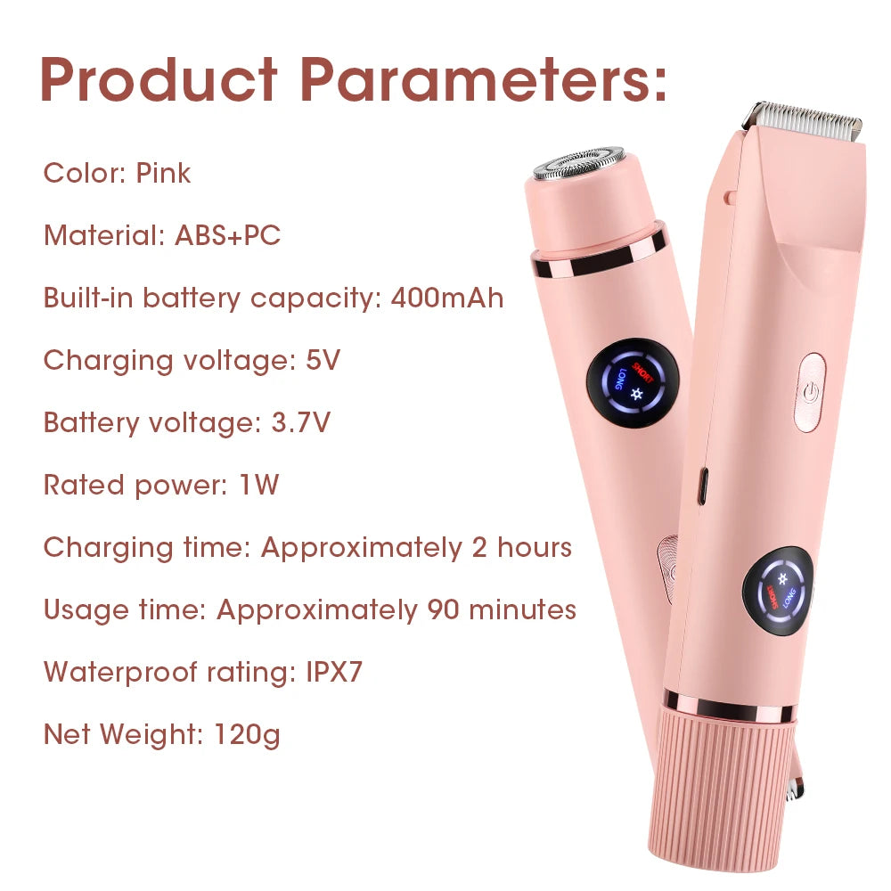 Waterproof Cordless Electric Shaver for Women