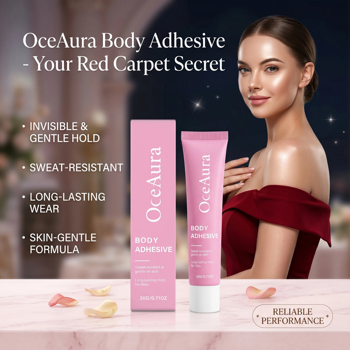 Sweatproof Body Adhesive for Clothing and Fabric