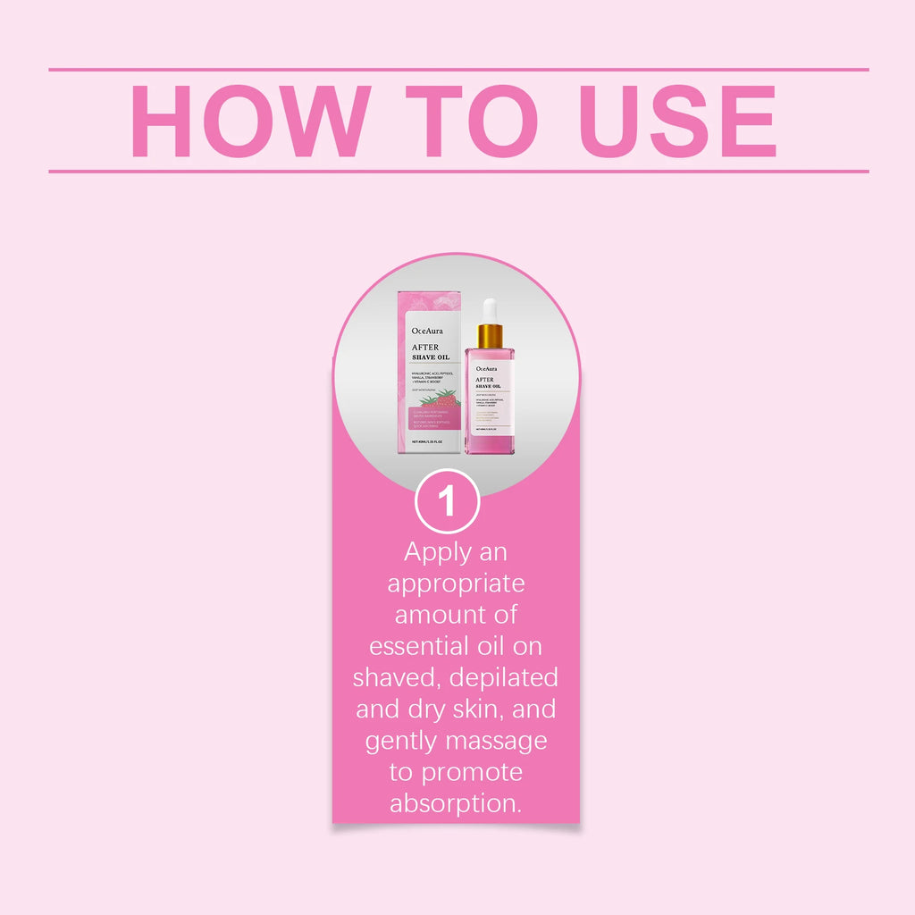 Strawberry Scented Soothing After Shave Oil for Women