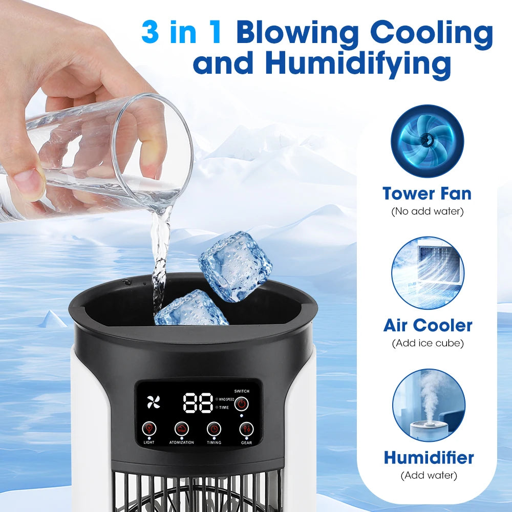 Portable Desktop Air Cooler and Humidifier with 6 Speeds - 5