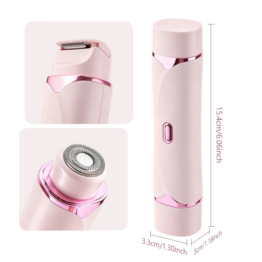 Dual-Head Painless Electric Body and Bikini Hair Trimmer - 15