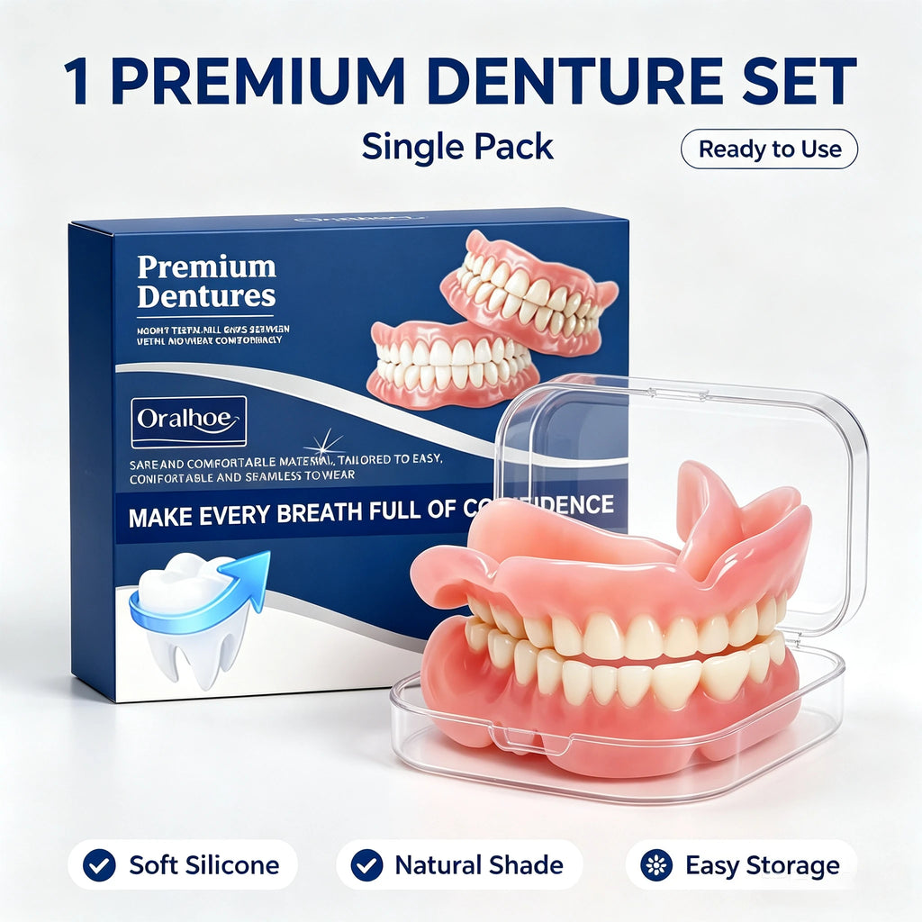 Comfort Fit Silicone Snap-On Dentures for Natural Smile