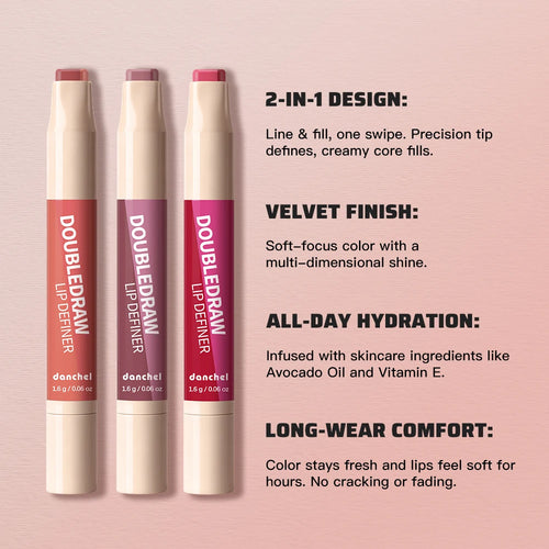2-in-1 Dual Ended Lip Liner and Hydrating Matte Lipstick