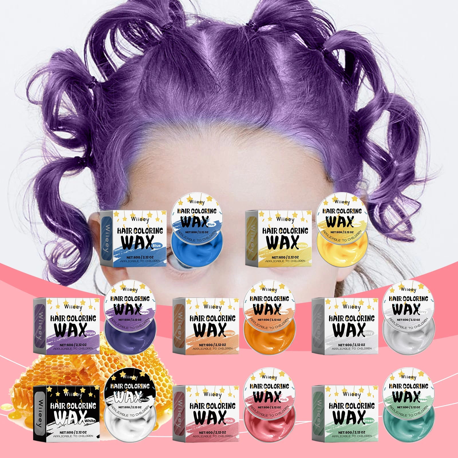 Temporary Washable Hair Color Wax for Kids and Parties - 2