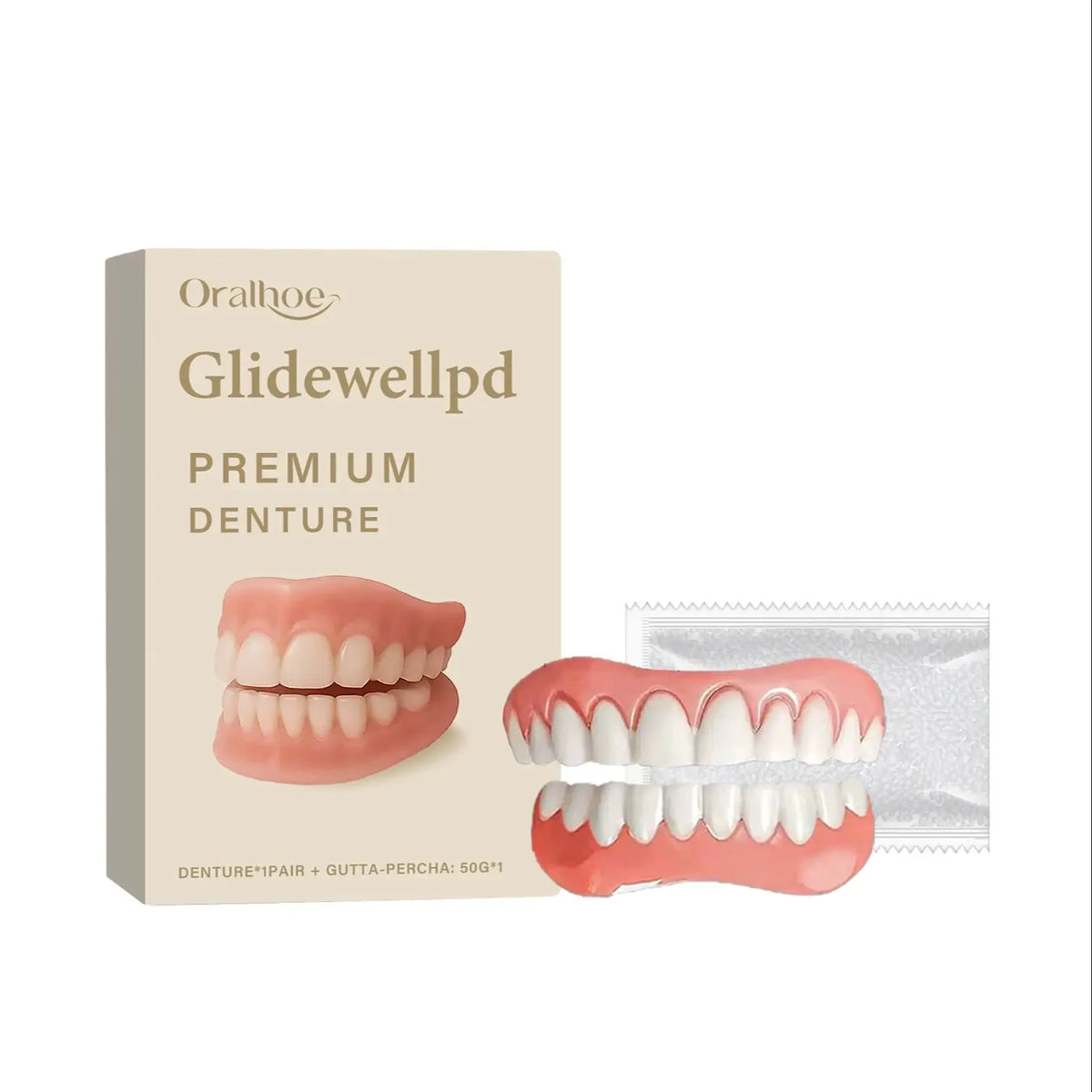 Temporary Silicone Cosmetic Dentures for Missing Teeth