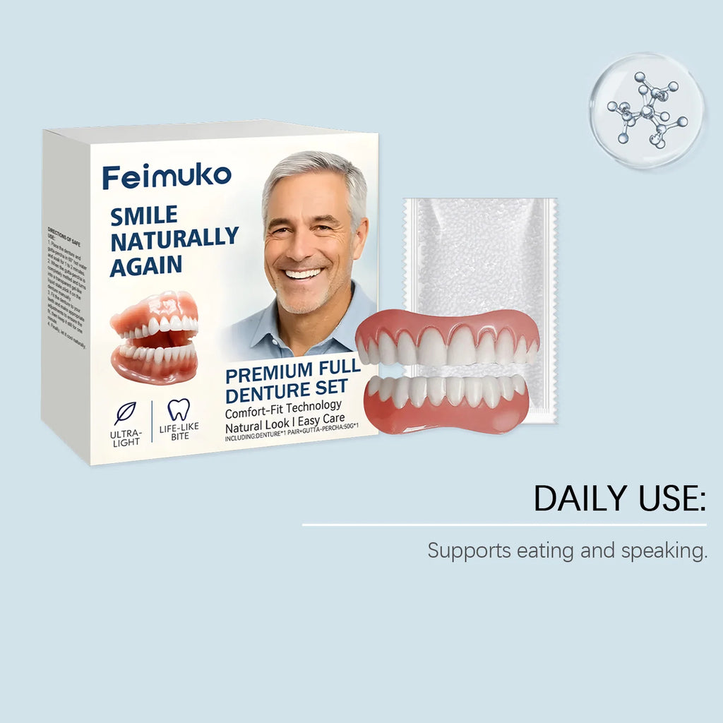Instant Cosmetic Denture Set for Natural Smile and Comfort