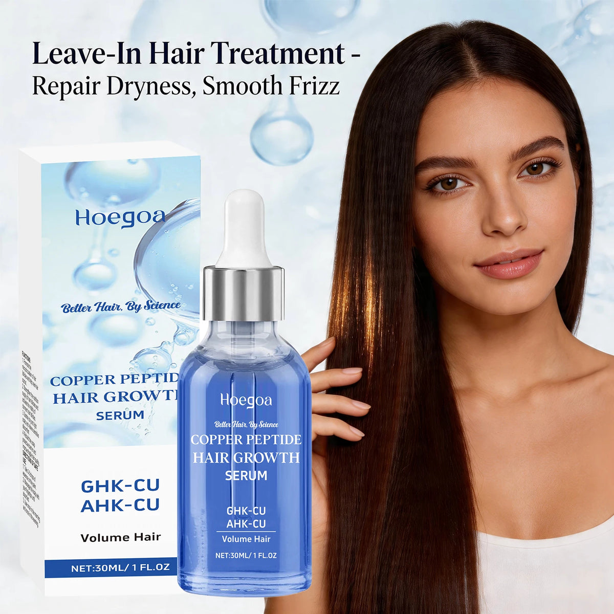 Copper Peptide Hair Growth Serum for Damaged Hair