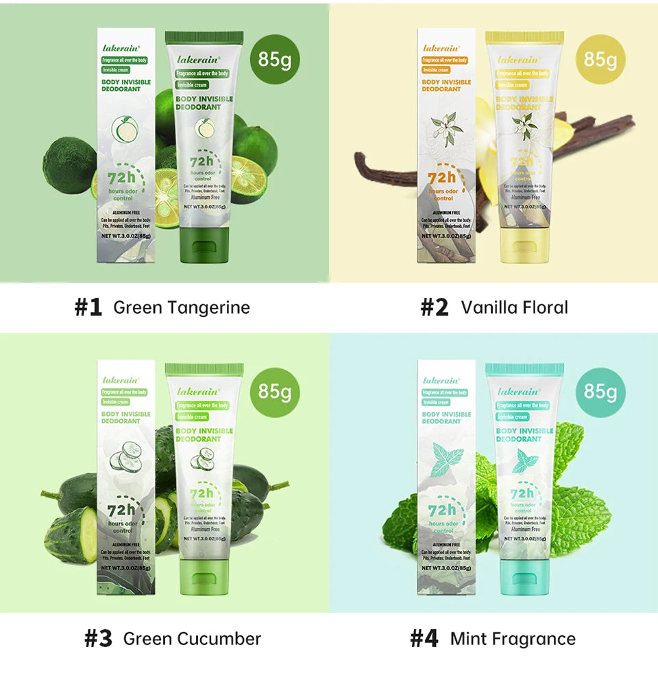 Long-Lasting Invisible Full Body Deodorant Cream - 10
