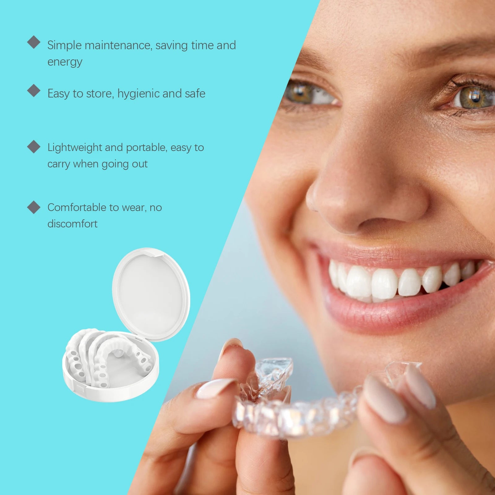Adjustable Snap-On Dentures for Missing Teeth Repair - 11
