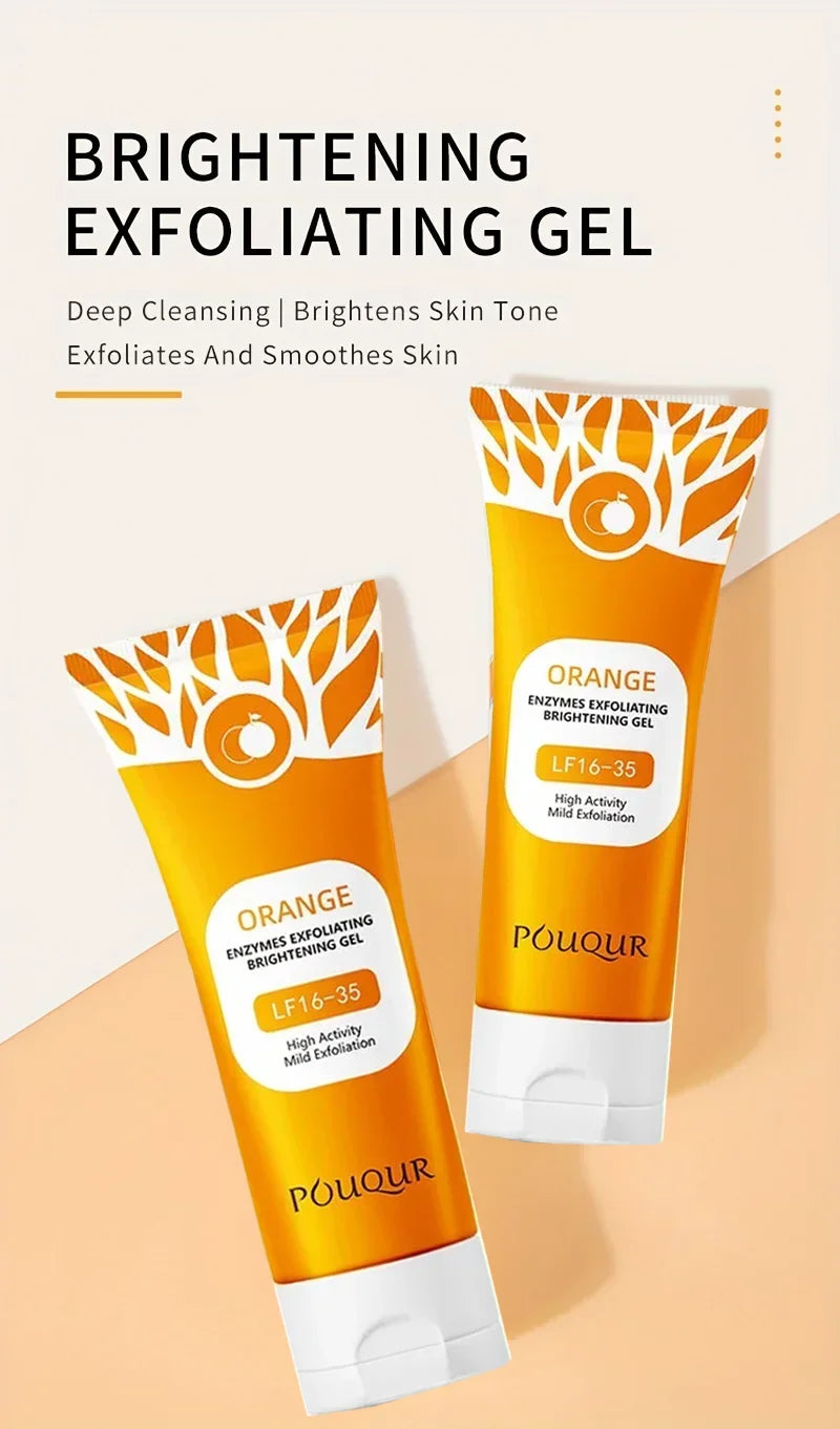 100g Orange Enzyme Exfoliating Gel for Face Brightening & Smoothing