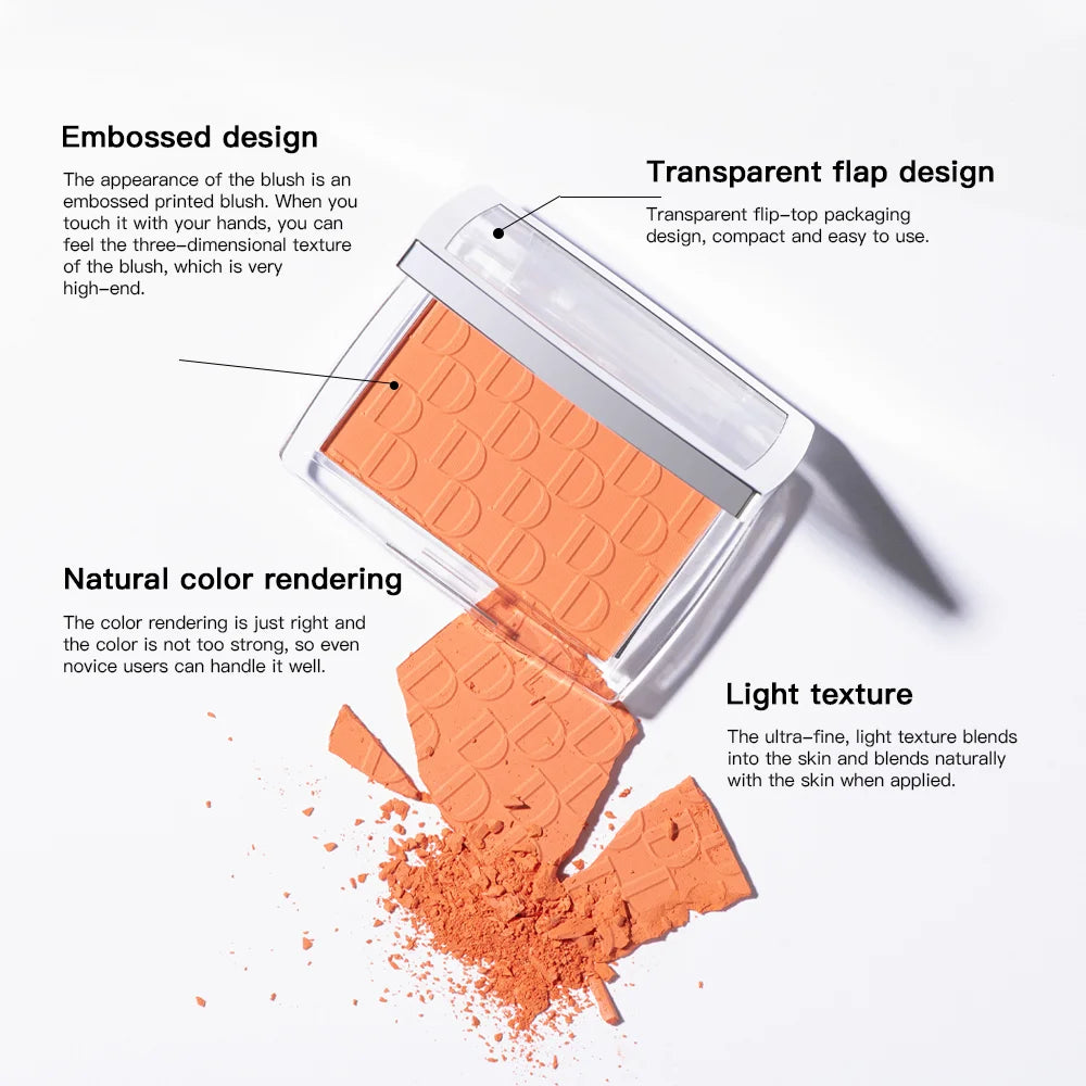 Matte Embossed Pigmented Face Blush Palette - 3