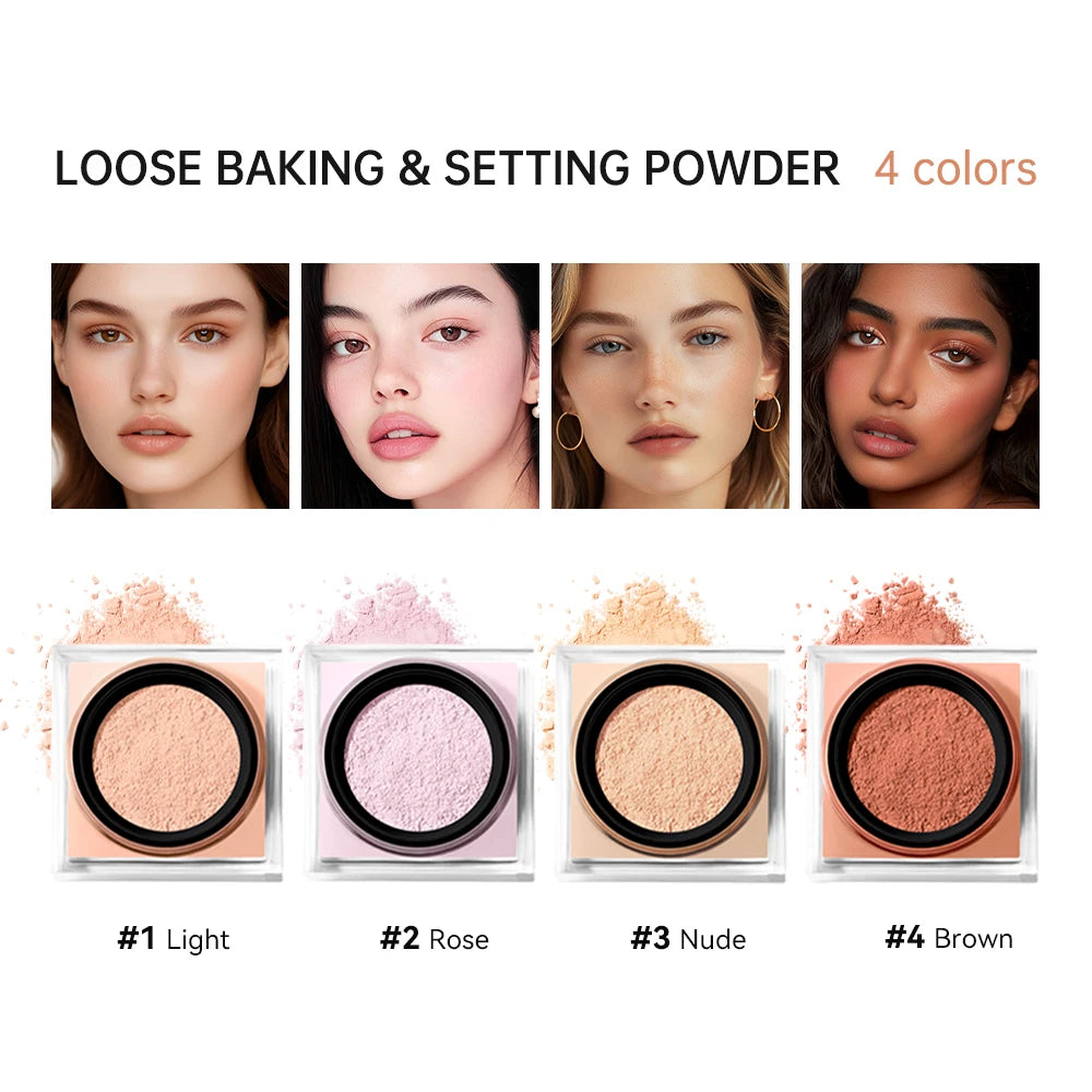 Matte Long-Lasting Waterproof Setting and Baking Loose Powder