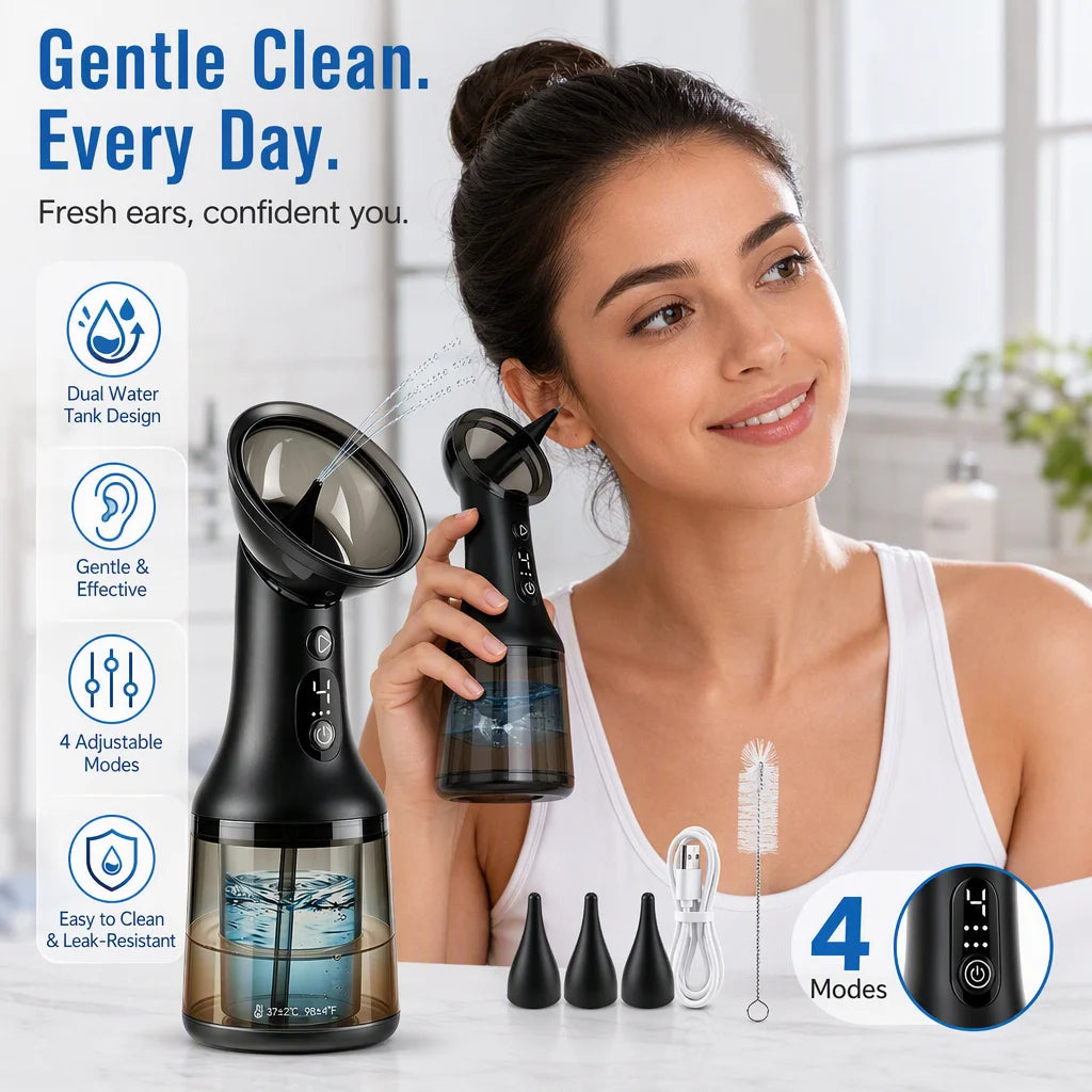 Electric Ear Wax Removal Irrigator with Dual Tank System - 1