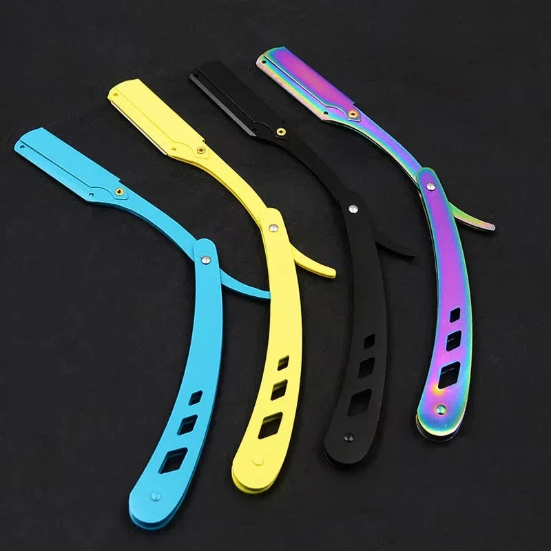 Professional Stainless Steel Folding Straight Edge Barber Razor