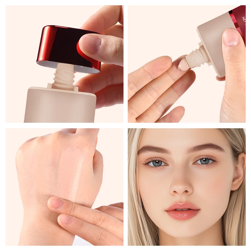 Blur Base Balm and Applicator Brush for Smooth Matte Finish