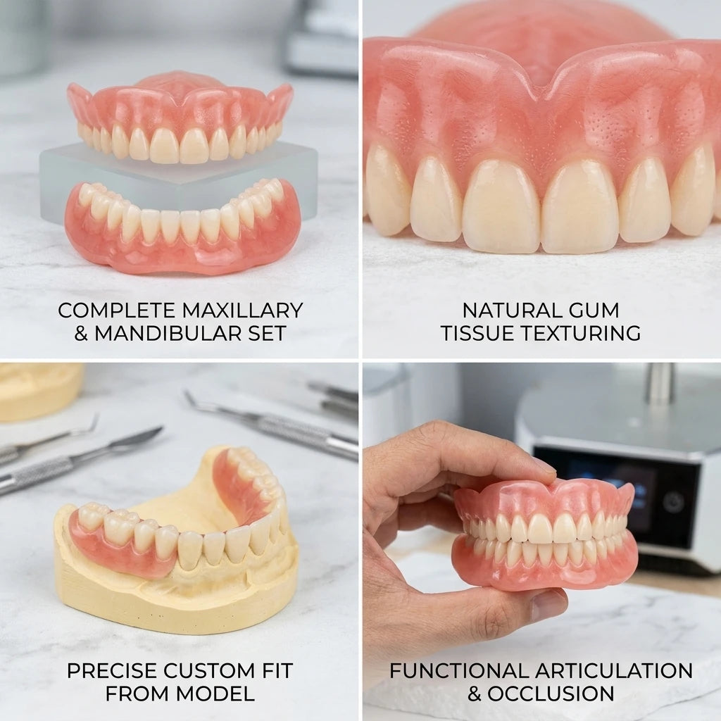 Comfort Fit Silicone Dentures for Natural Teeth Replacement - 1