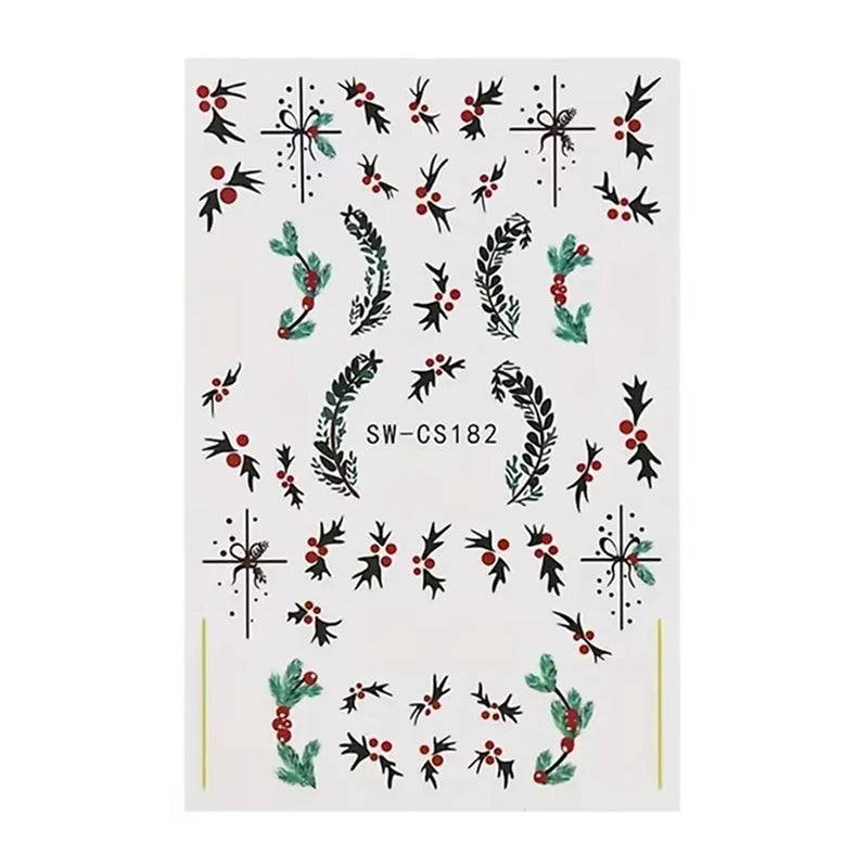 3D Christmas Cartoon Nail Art Sticker Decals
