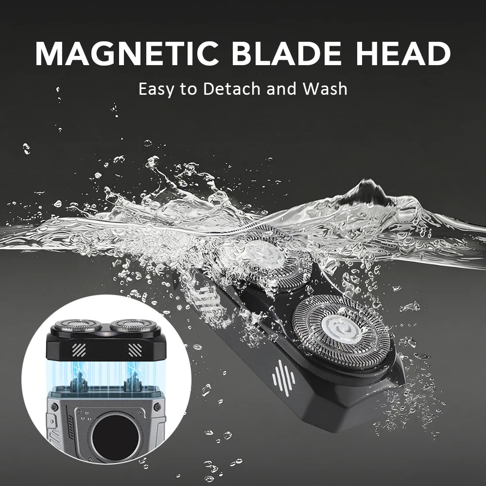 Portable Mini Electric Shaver with Digital Display