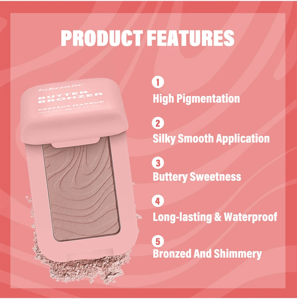 Long-Lasting Waterproof Matte Contouring Bronzer Powder