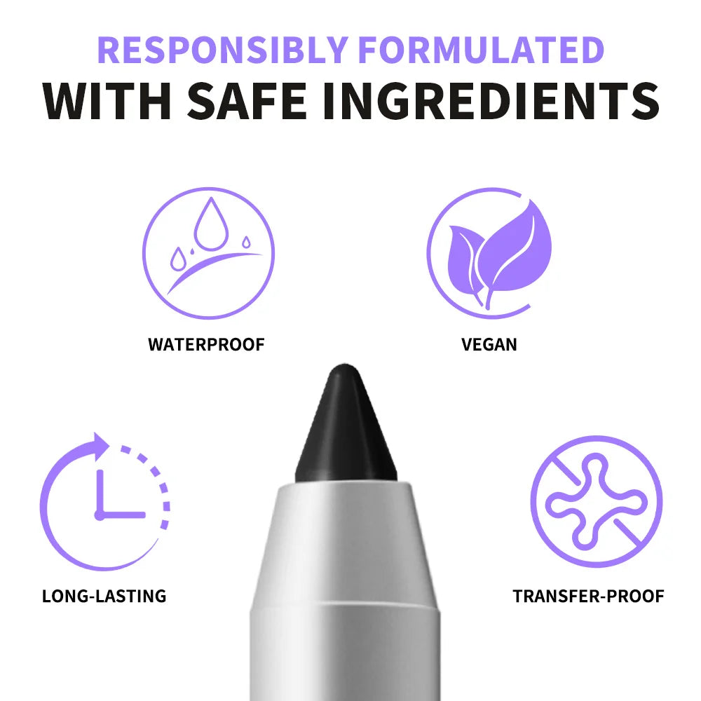 Waterproof Long-Lasting Smudge-Proof Eyeliner Pencil - 5