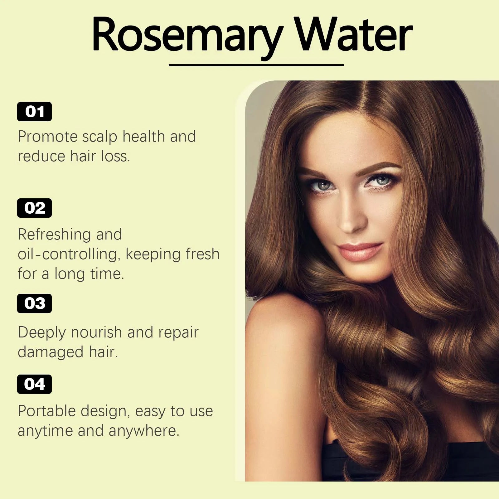 Rosemary Strengthening Hair Care Spray for Frizz and Oil Control - 10