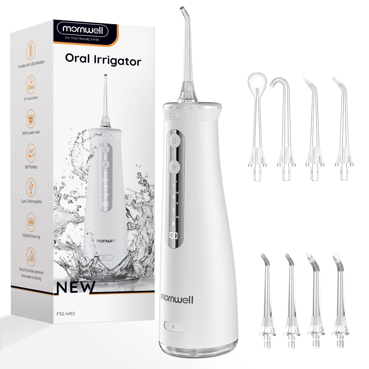 Portable Cordless Water Flosser for Teeth Cleaning