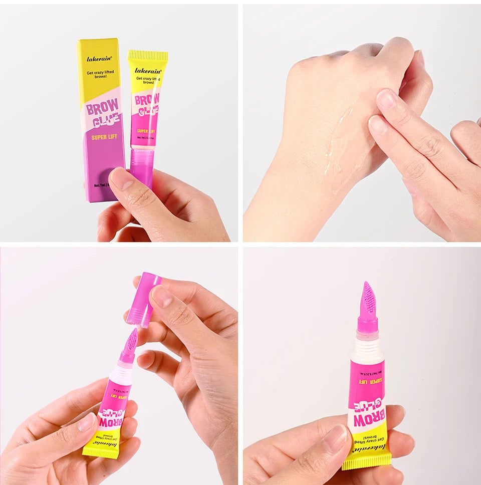 Long-Lasting Brow Lamination Styling Glue with Precision Comb