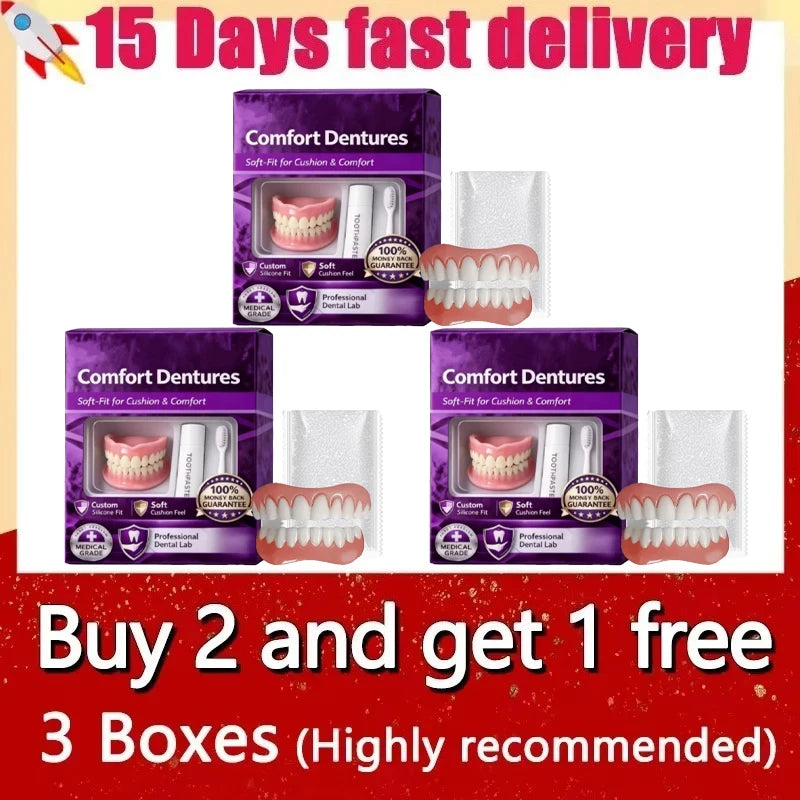 Instant Cosmetic Smile Teeth Whitening Veneers Upper and Lower Set - 8
