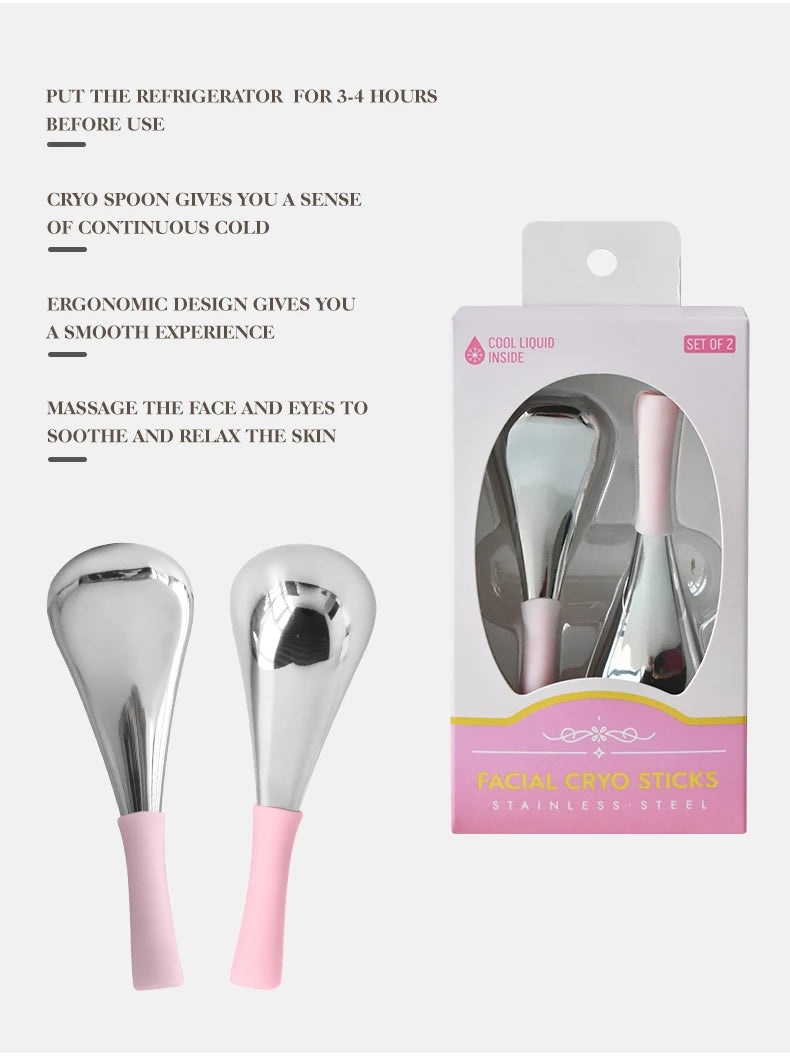 Stainless Steel Facial Cryo Sticks for Puffiness and Skin Cooling - 9