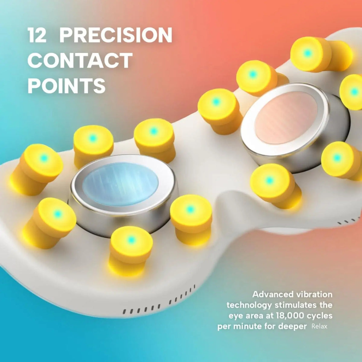 Smart Cooling Eye Massager with Vibration for Stress Relief