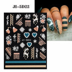 5D Embossed Christmas Nail Art Stickers