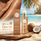 SPF 45 Shimmering Coconut Body Oil Sunscreen