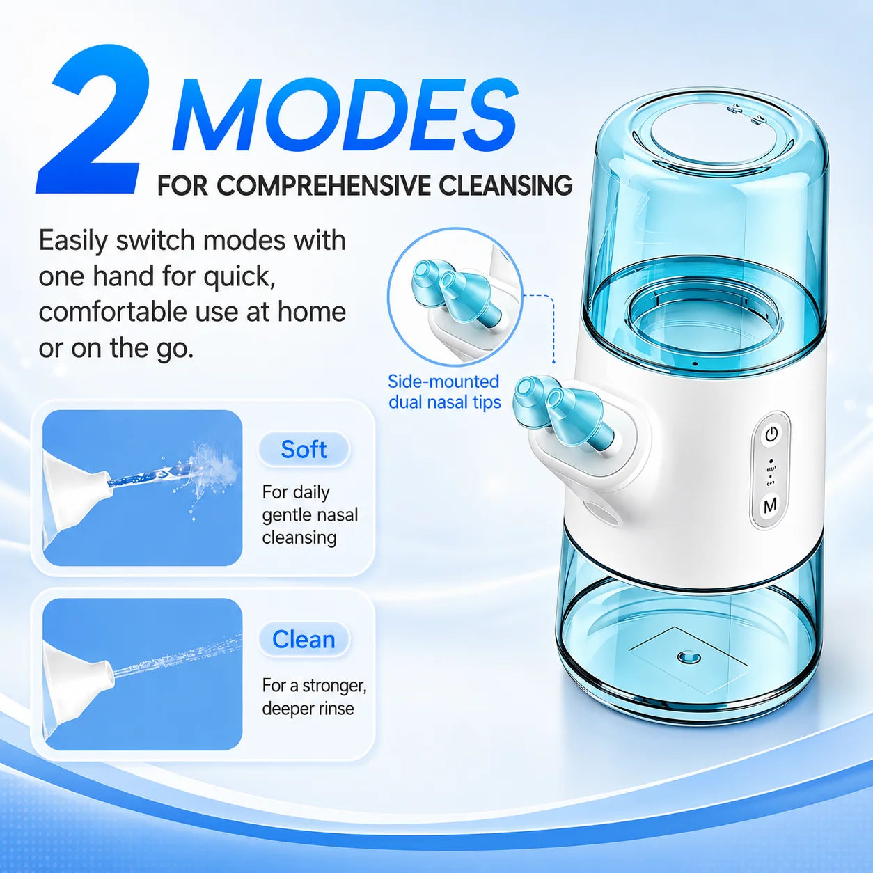 Portable Electric Nasal Irrigator with Dual Tank System - 2