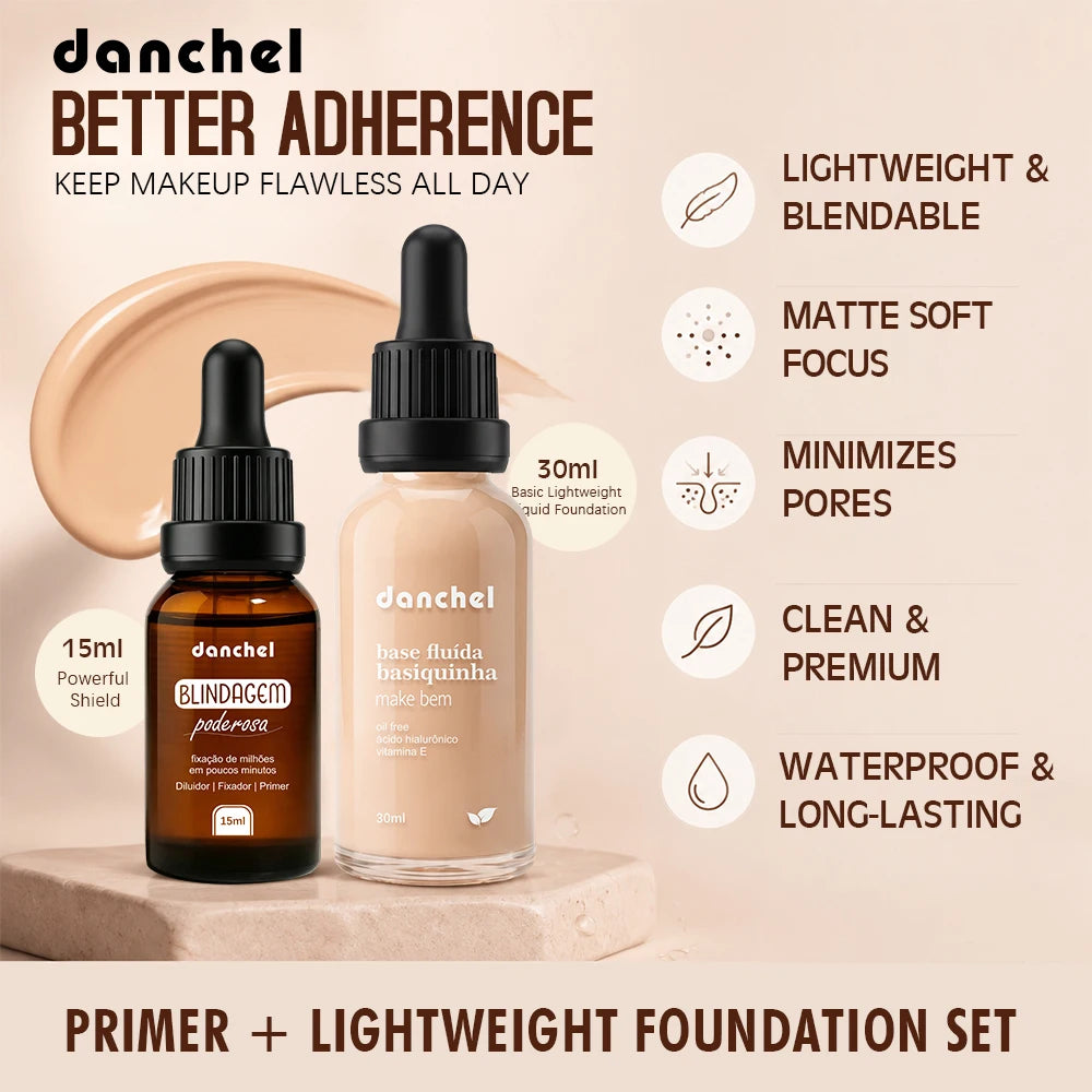 Liquid Foundation and Primer Makeup Set