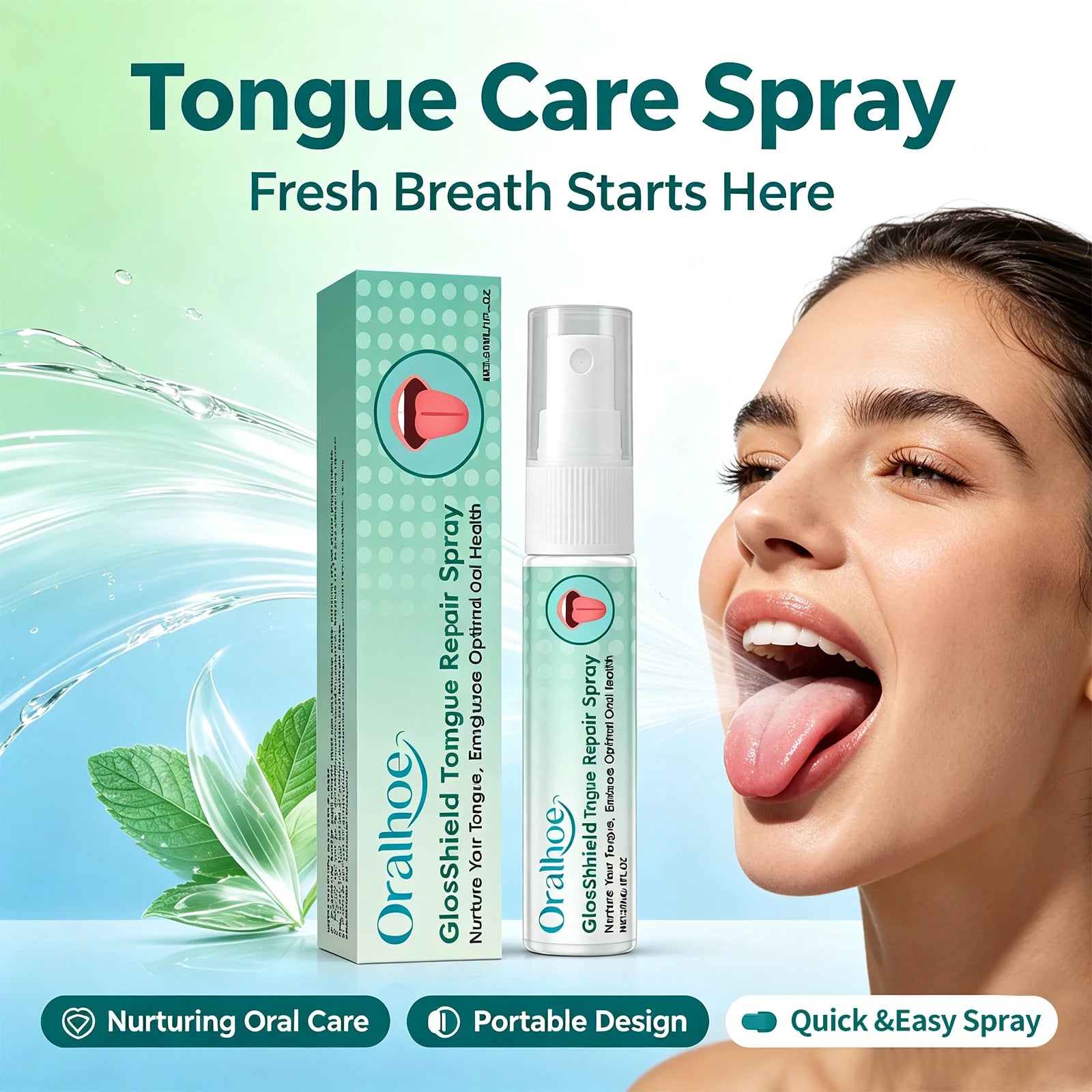 Refreshing Tongue Repair Spray for Oral Hygiene and Bad Breath - 4