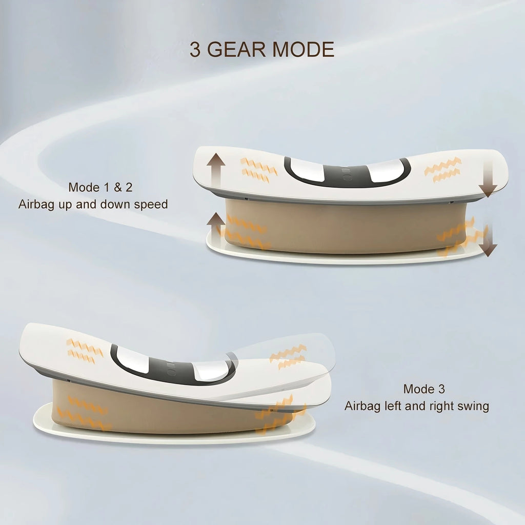 Smart Lumbar Traction Device with Vibration and Airbag Massage