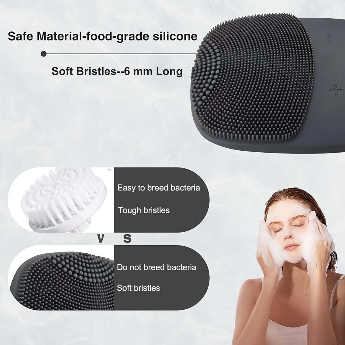 Electric Sonic Facial Cleansing Brush and Massager