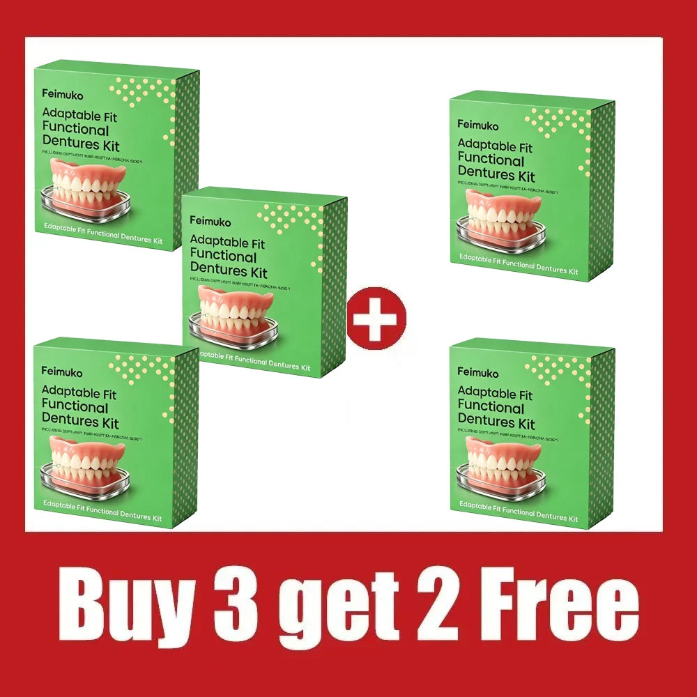Instant Snap-On Silicone Dentures for Natural Smile