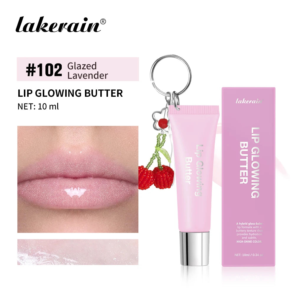 Moisturizing Lip Glowing Butter Gloss with Keychain