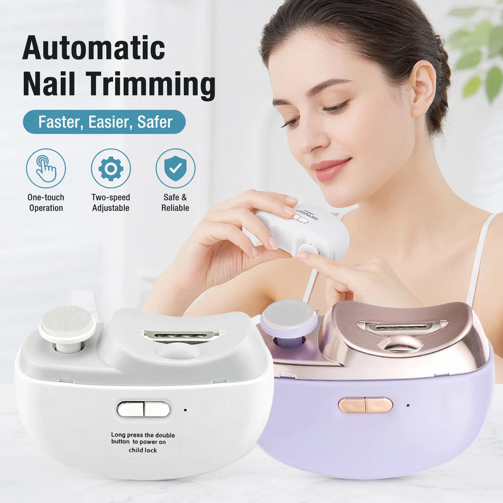 Electric 2-in-1 Automatic Nail Trimmer and Polisher