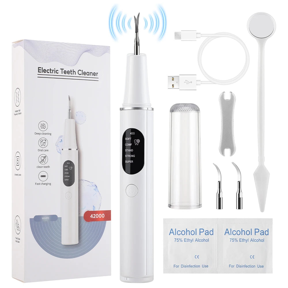 Ultrasonic Dental Scaler and Teeth Tartar Remover Kit