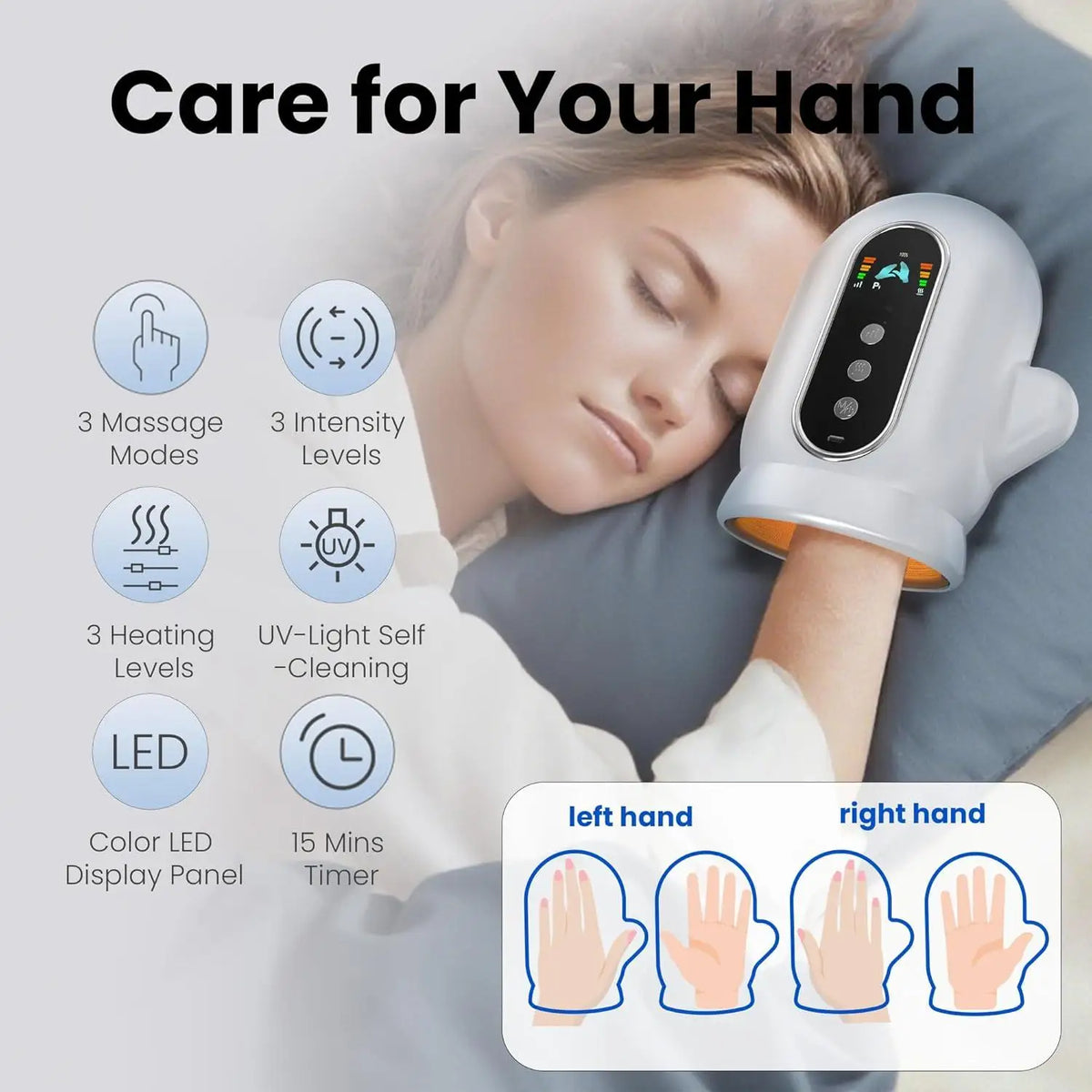 Electric Heated Hand Massager with Air Compression