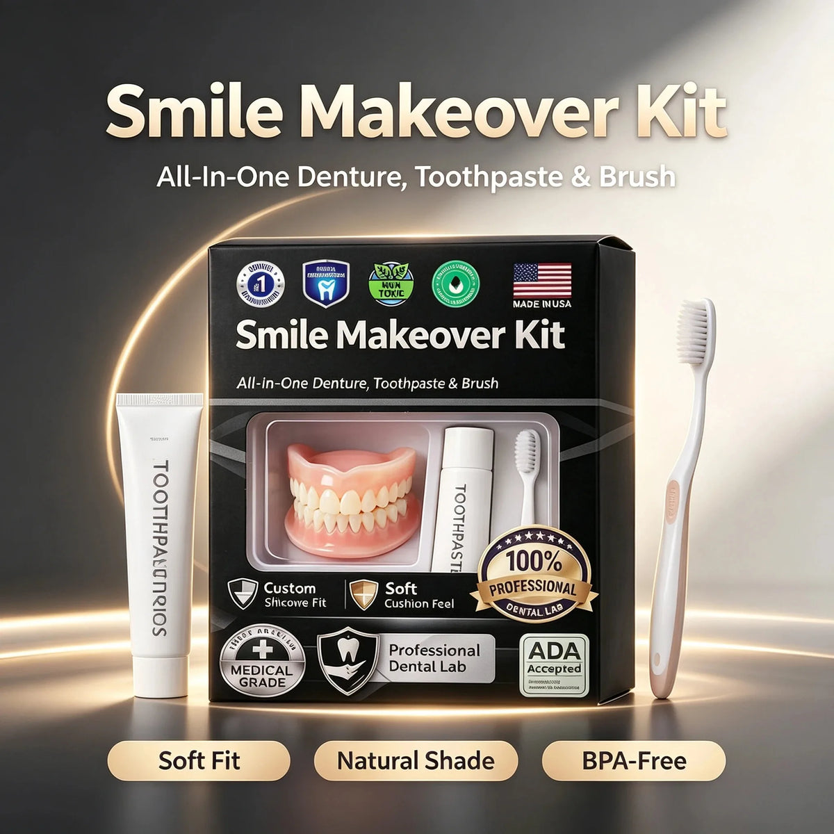 Moldable Silicone Cosmetic Teeth Veneers Kit